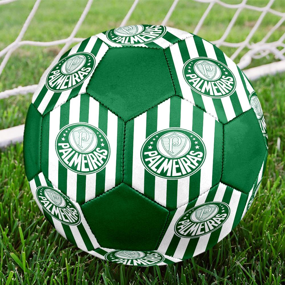 Palmeiras Indoor Soccer Ball Colorful All Ages Size 5 Machine Stitched PVC Competition Ready Durable High-Bounce