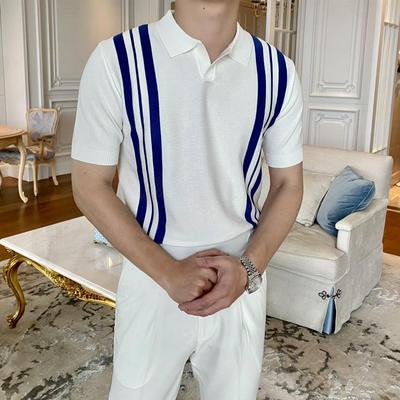 Cămașă POLO Trendy Japoneză pentru Tineri Bărbați 2023 - Simplă, Culoare Uni, Mânecă Scurtă pentru Vară