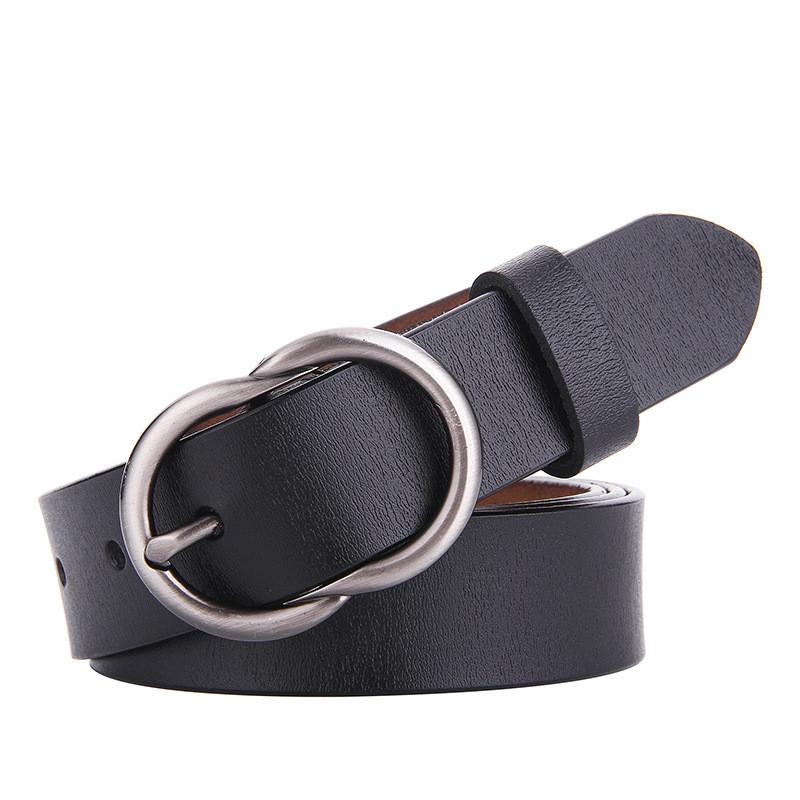 Two Layer Leather Womens Belt With Classic Pin Closure For Versatile Accessory