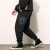 Men's Plus Size Summer Casual Black Harem Sports Pants - Loose, Trendy, Thin