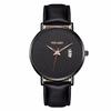 YOLAKO Brand Stylish Minimalist Mens Watch Leather Strap Watch British Style Calendar Simple Erkek Kol Saati Quartz Watch