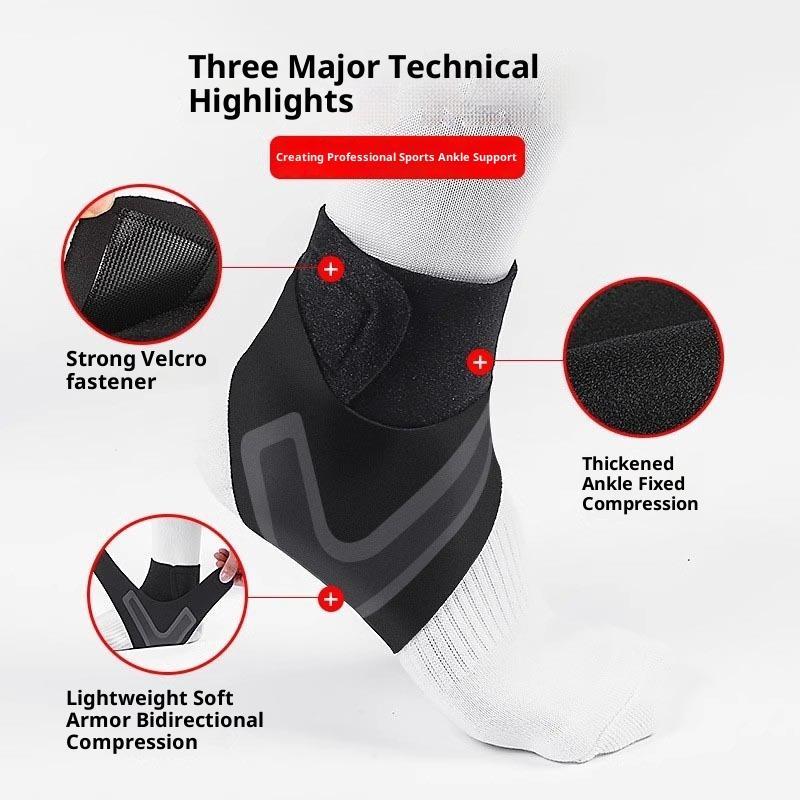 Verstellbare Knöchelbandage mit Kompressionsunterstützung Atmungsaktives Gewebe Zum Laufen Basketball Wandern Training