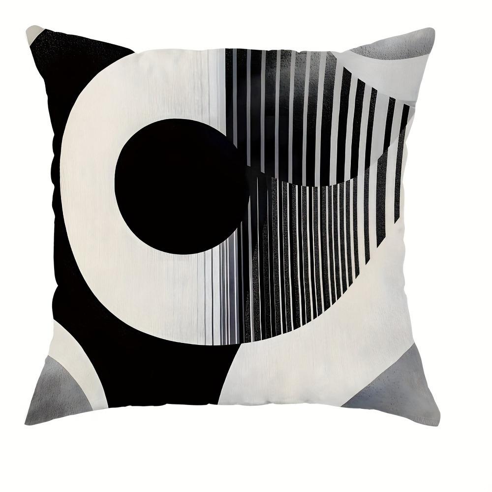 Современная абстрактная минималистичная геометрическая черно-белая наволочка, чехол для подушки на диван и кресло, декор для спальни 16x16Inch