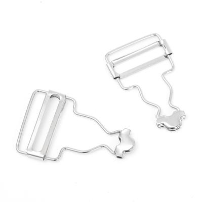Iron Gourd Buckle Plated Washable 28mm-38mm 1.8mm Wire Thickness Adjustable Suspender Buckle for Dungaree Overall
