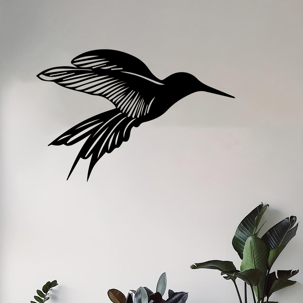 1pc Hummingbird Metal Wall Art, Weather Resistant Garden Statue Mural, Outdoor Fence Decor, Gift for Bird Lovers Valentine Day