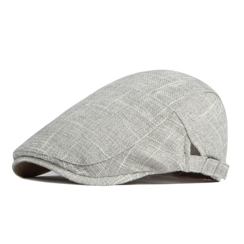 Hat Men s Spring Summer Thin Breathable Beret British Vintage Peaked Cap
