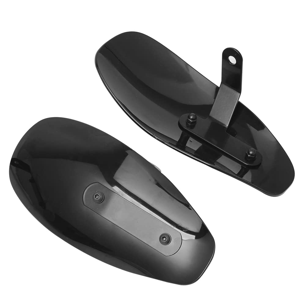 TooHR Universal Acrylic Knuckle Guards Handguards - Stone Guard, Windscreen, Sunshade, DIY Modification, Simple Design, Motorcycle, Black