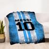 1pc Messi Number Outdoor Blanket Lightweight Flannel, Soft & Warm, All-Season Use for Sofa, Outdoor, Camping, Living Room, Office050