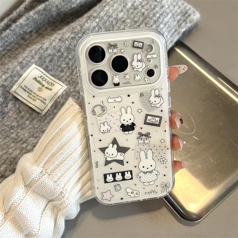 

Корейский INS Милый чехол Miffy для iPhone 17 Pro 16 15 14 Pro Max Ударопрочные Кавайные чехлы для девочек Apple 17Promax 16 iPhone 16 Pro