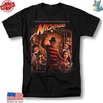 Vintage Freddy Krueger  Nightmare On Elm Street T-Shirt Horror Scary Tee Unisex T-Shirt