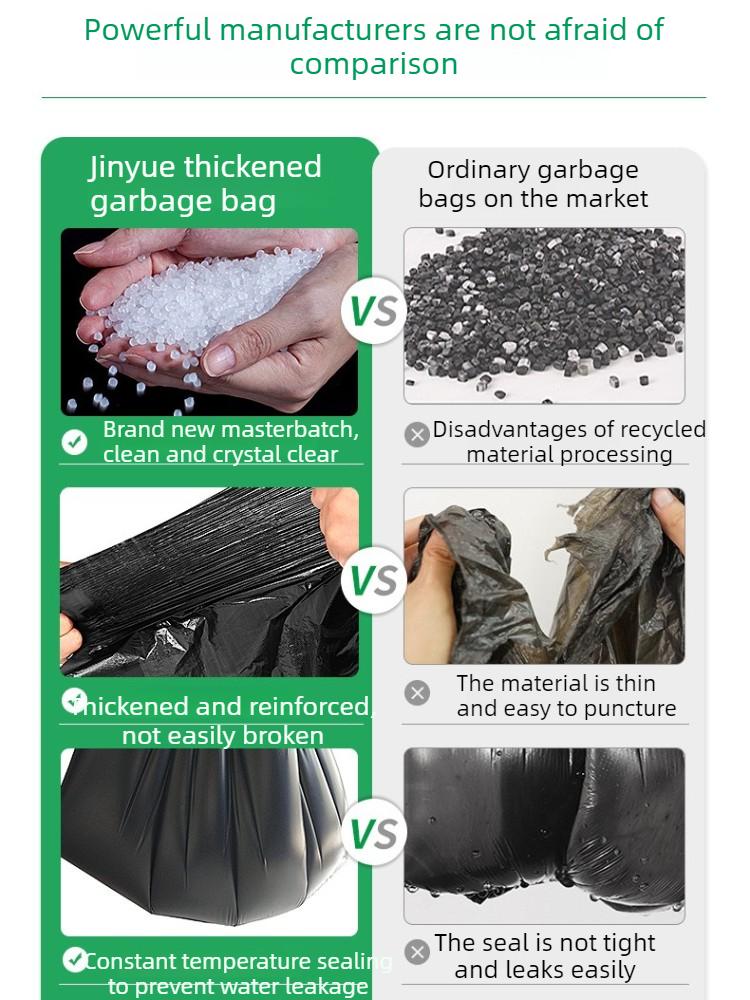 50pcs Extra Large & Thick Black Garbage Bags for Sanitation and Hotels, Commercial Large Garbage Bags
