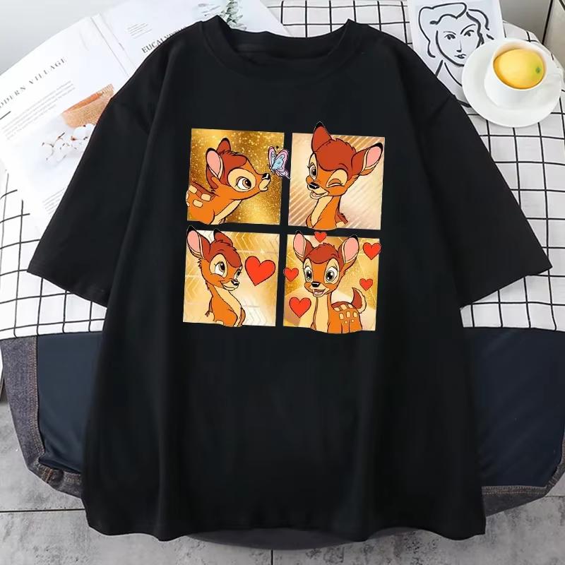 And Cartoon Print Tshirt Women Casual Round Neck Short Sleeves T Shirt FeUnisex Summer Casual Clothing Top Tee