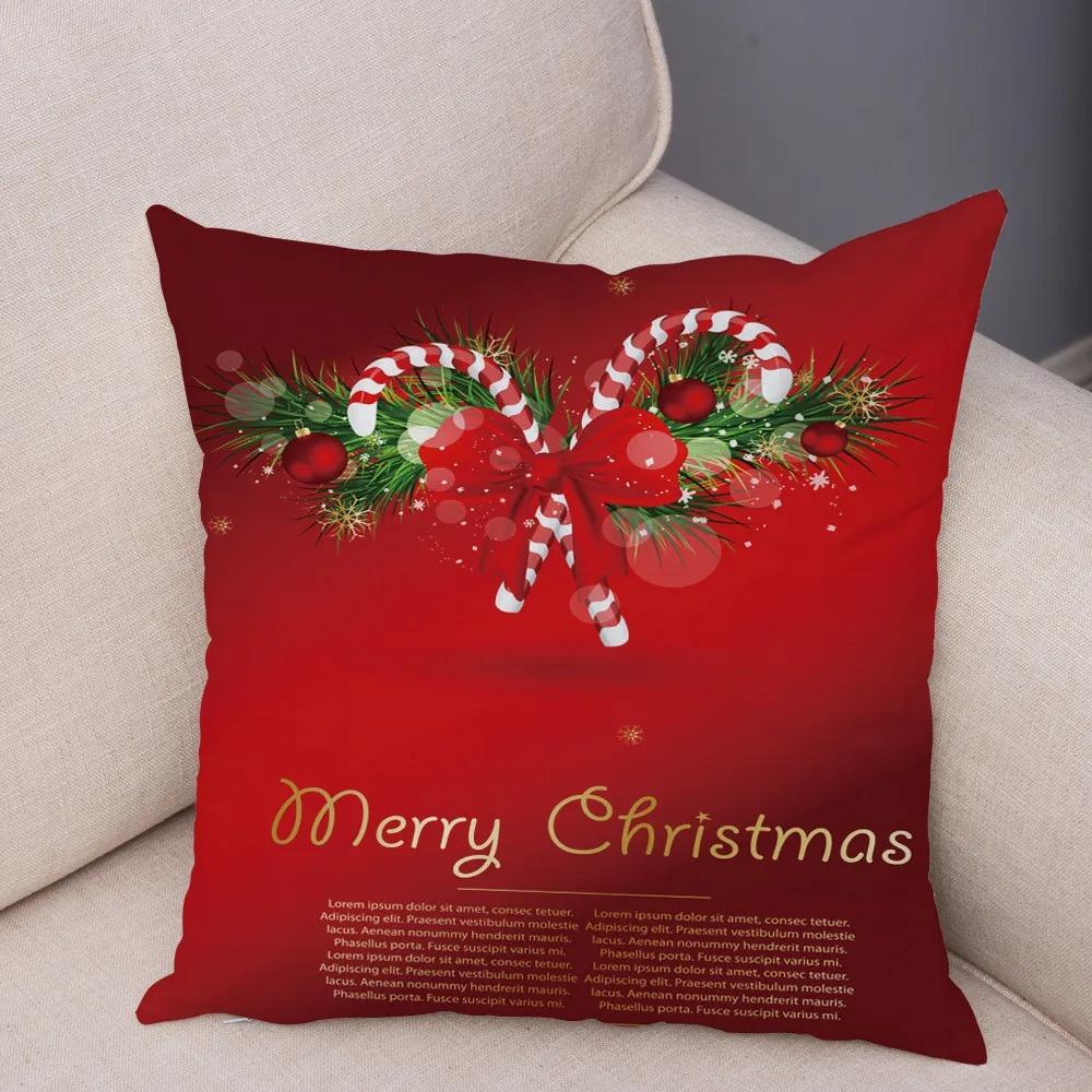 Weihnachts-Themen-Kissenbezüge Auto Zubehör Büro Santa Claus Wohnzimmer Sofa Hause Kissenbezüge