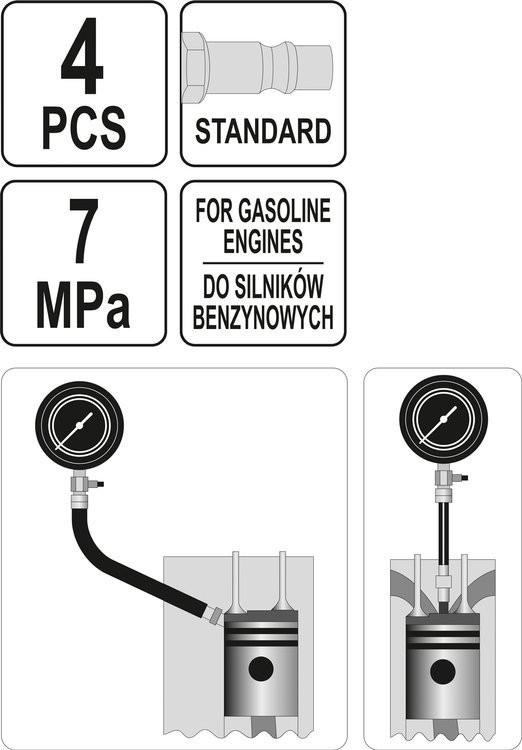 YT-73055 YATO Cylinder Tightness Measurement Kit