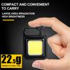Super Bright Convenient Carry-on MINI COB Keychain Flashlight Rechargeable Emergency Work Lamp with Magnet Outdoor Camping Light