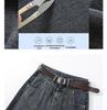 Women's Blue-Gray High-Waisted Wide-Leg Jeans - 2025 Spring Retro Casual Style