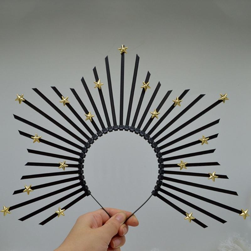 Lolita Halocrown Mary Halocrown Headband Spiked Halocrown Sunburst Greek Baroque Tiara Crown SunGoddess Headpiece