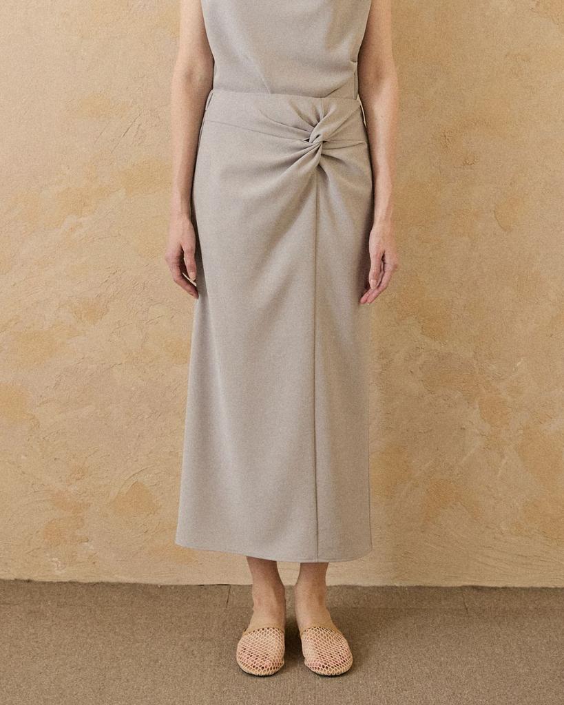 Wave Seoul Women'S Twisted Skirt Gray
