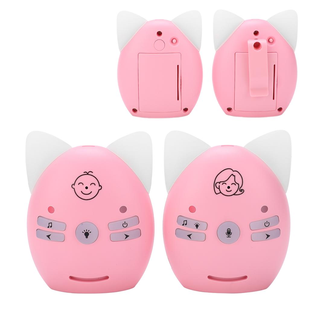 Wireless Audio Baby Monitor Two Way Talk Baby Monitor with Music Pink