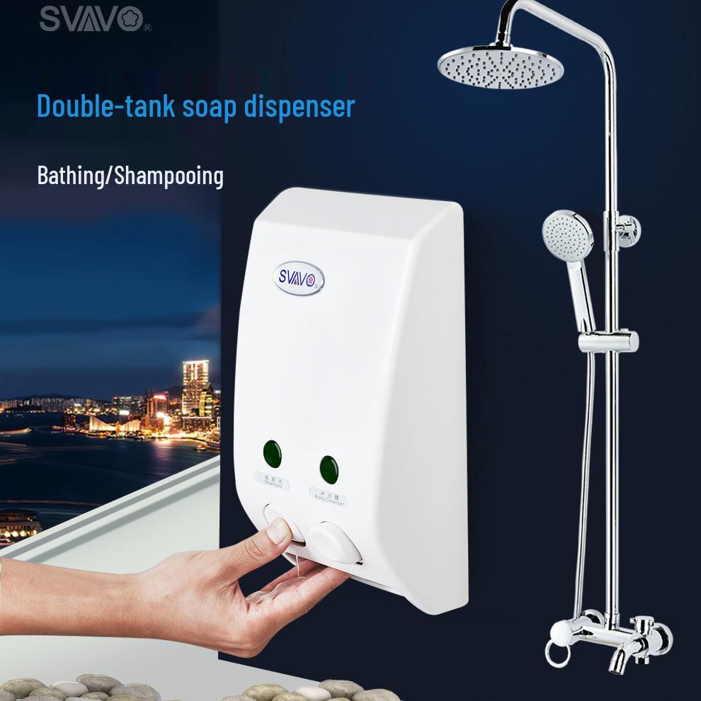 Ruivo Wall-Mounted Triple Soap and Sanitizer Dispenser for Home & Hotel Showers