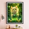 5d DIY Diamond Painting Cross Stitch Cat In The Glass Cup Animal Diamond Embroidery Mosaic Full Round Drill Home Decor Arts
