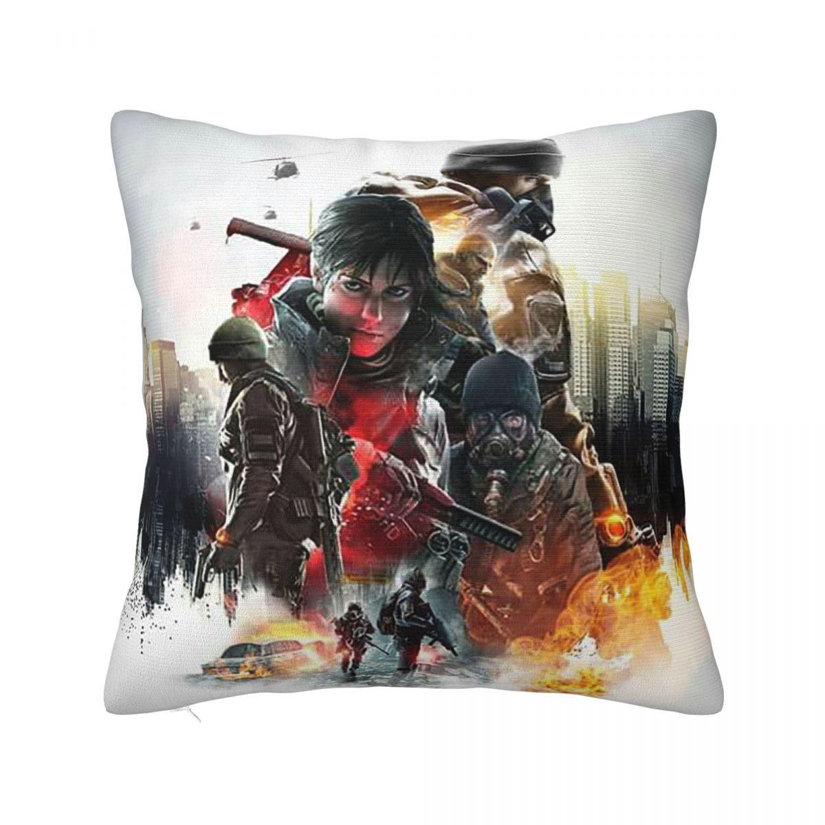 

Game Tom Clancys The Division Square Pillowcase Cushion Cover Pillow Case Throw Pillow Cover for Home Sofa Living Room 12x12Inch