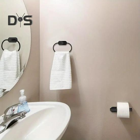 Havlu Askısı Döner Paslanmaz Havlu Askısı Halkası Ağır Hizmet Tipi Duvara Monte Havlu Tutucu Banyo Mutfak Aksesuarları