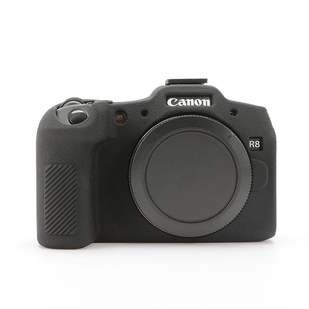 Soft Silicone Armor Camera Body Case For Canon EOS R8 Litchi Pattern Shockproof Cover