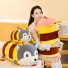New Bee Husky Plush Toy Girls Sleeping Long Strip Pillow Home Beaver Doll Cushion