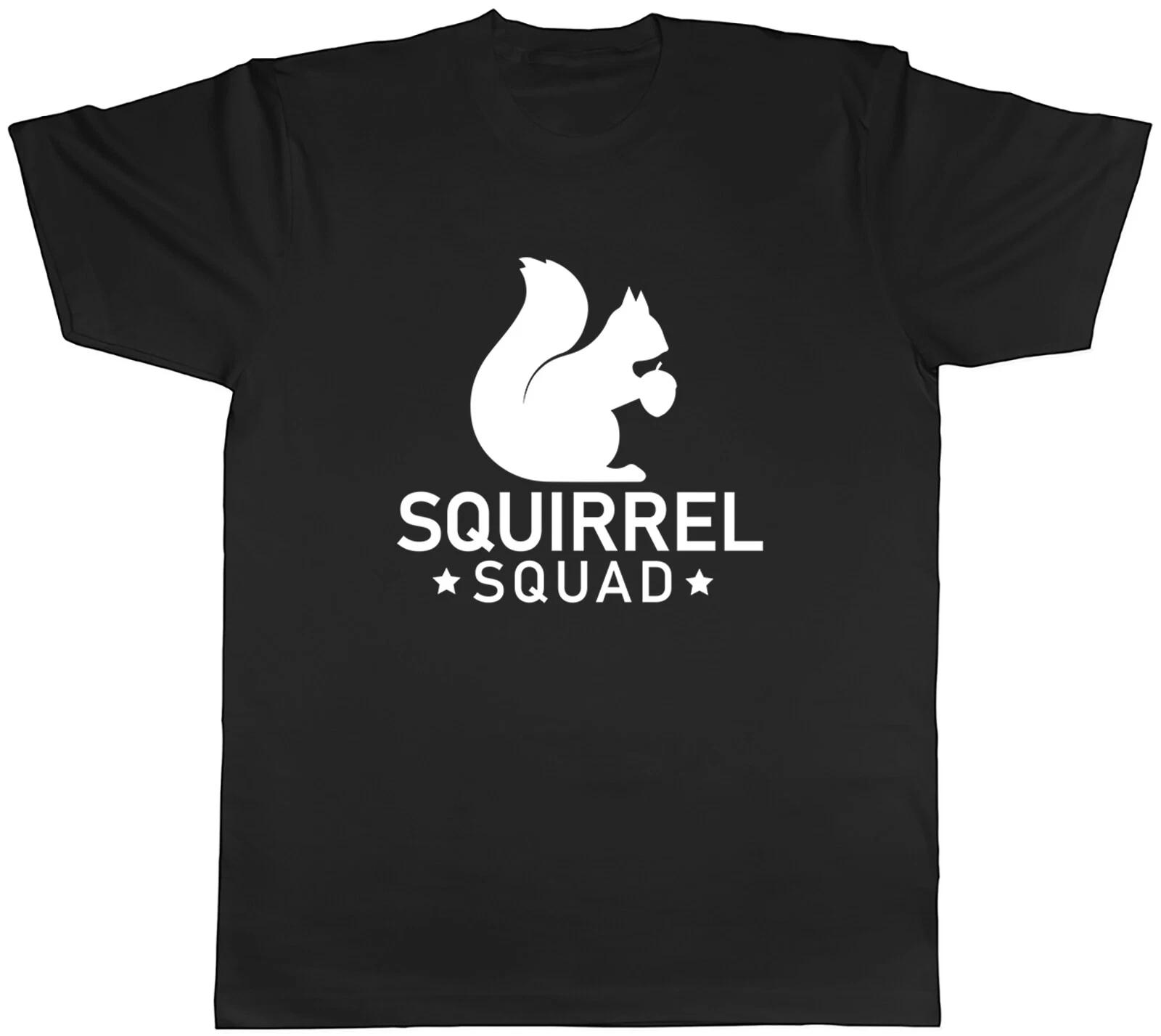 Funny Squirrel Squad Mens T-Shirt Nature Lover Animal Tee Gift XS