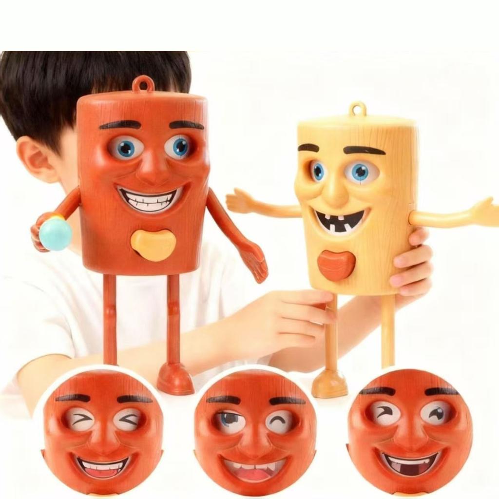 Смішні італійські Brainrot Tung Tung Tung Sahur Іграшки-обличчя, що змінюються, Фігурка Креативна кнопка Іграшка-декомпресія Дитячий Різдвяний подарунок