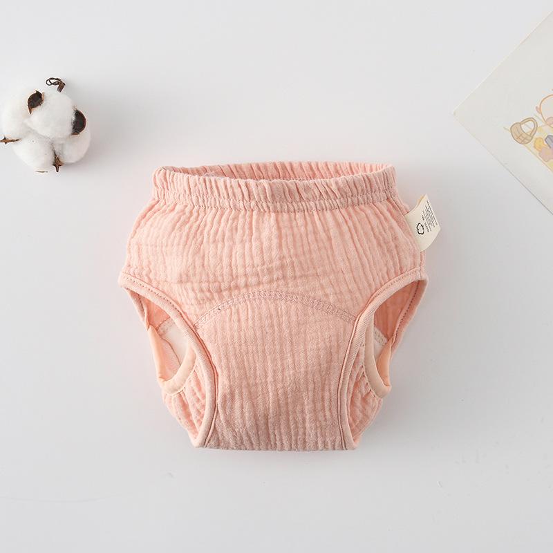 Korean Style Winged Baby Gauze Pull-up Pants: Pure Cotton Diaper Cover & Training Pants