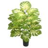 White Variegated Monstera Artificial Plant for Window Display, Garden, Home Decoration, and Soft Furnishings.