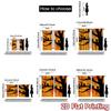 2D FLAT PRINTING 2pcs Curtains (Without Rod) Halloween Black Cats in Tree Ramadan holiday curtains Polyester Curtains