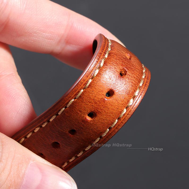 Vintage Oil Wax Leather Watch Strap 18mm 19 20mm 21 22mm Cowhide Watchband for Seiko for Omega Universal Quick Release Bracelet