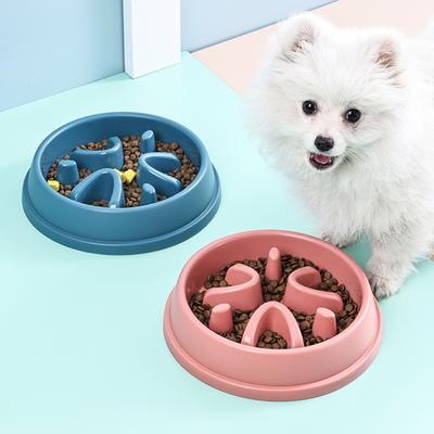 Yousheng Slow Feeder Dog Bowl Anti-Slip Eco-Friendly Heightened Bowl Rack Prevents Overturning Healthy Eating Habits Feeding Bowl for Small Medium