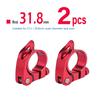 Pince de tige de selle de vélo en alliage d'aluminium à dégagement rapide, verrouillage de selle pour vtt 31.8mm 34.9mm