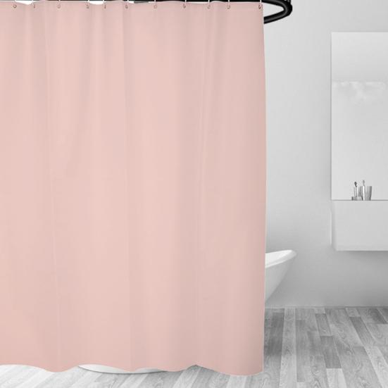 Plastic Shower Liner, Modern Solid Color Bathroom Curtain, Waterproof Shower Curtain with Metal Grommets for Bathroom Decor