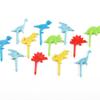 Cute Cartoon Dinosaur Fruit Fork Cute Eyes Cupcake Top Decoration Food Appetizer Toothpicks Bento Box Accessories
