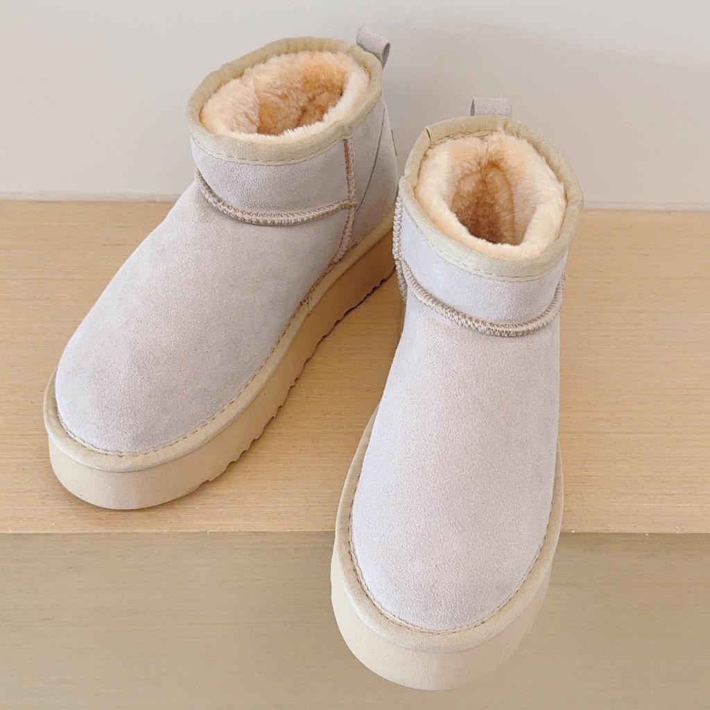 Classic Ultra Mini Women Platform Boots Leather Suede Comfort Winter Warm Fur Slippers Shoes 2026 New Design Man Short Snow Boot