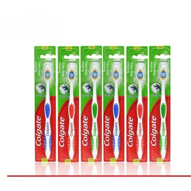 Colgate 6pcs  Random colors Adult Soft Bristle Toothbrush Whitening Oral Hygiene For Sensitive Gums And Teeth Manual Toothbrush