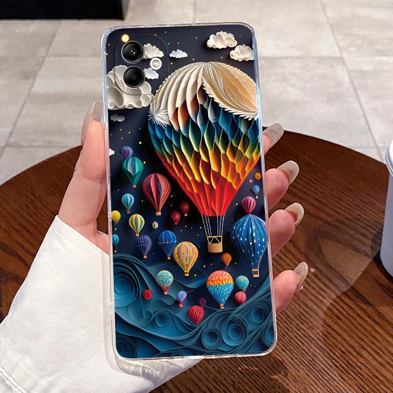 For Samsung Galaxy A04e A04 Case For Samsung A05 Coque Samsung A07 4G Capa Clear Silicon Soft TPU Back Cover Cute Cat Phone Case
