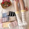 Autumn and Winter New Coral Fleece Knee Stacking Socks, Women's Long Towel Socks, Warm Sleep Floor Socks