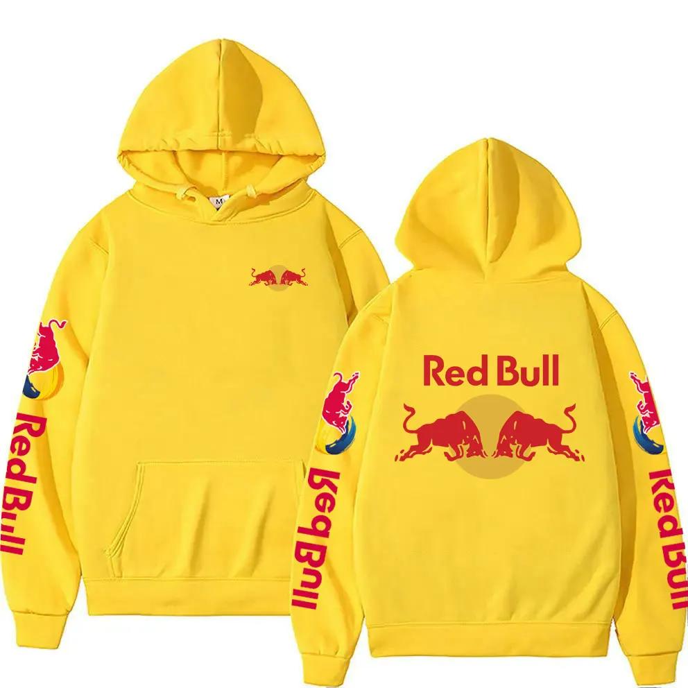 Hanorac pentru bărbați cu imprimeu logo Red Bull, primăvară-toamnă, modă nouă, casual, confortabil, călduros, larg