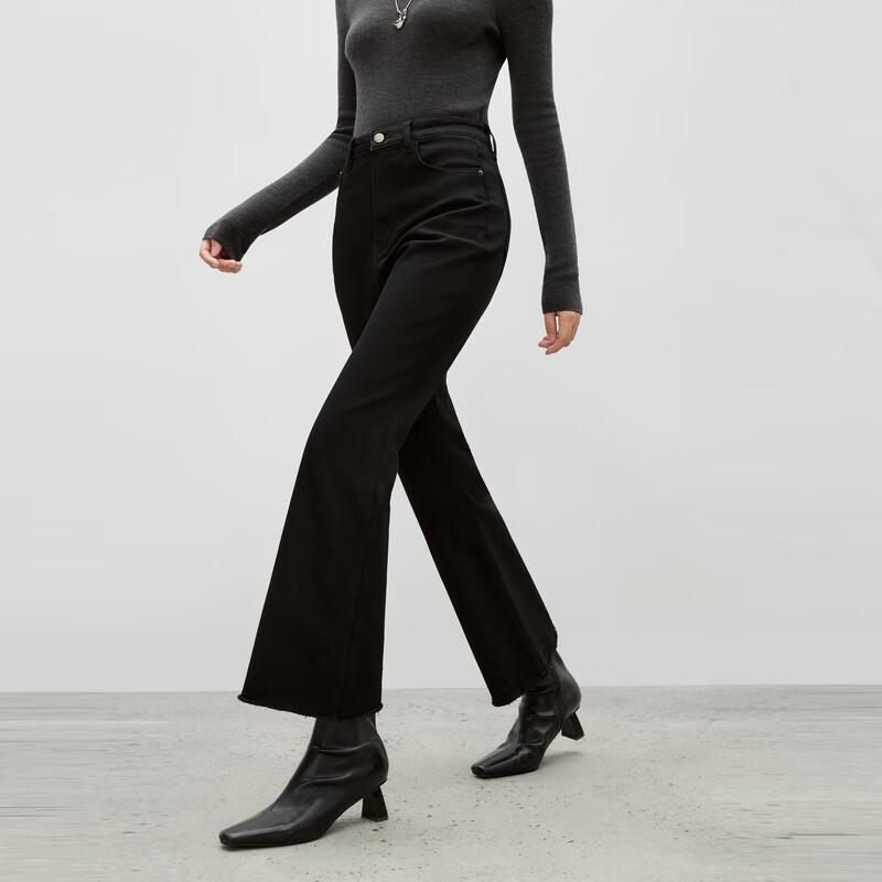 

Women s Brushed Flared Cropped Jeans S