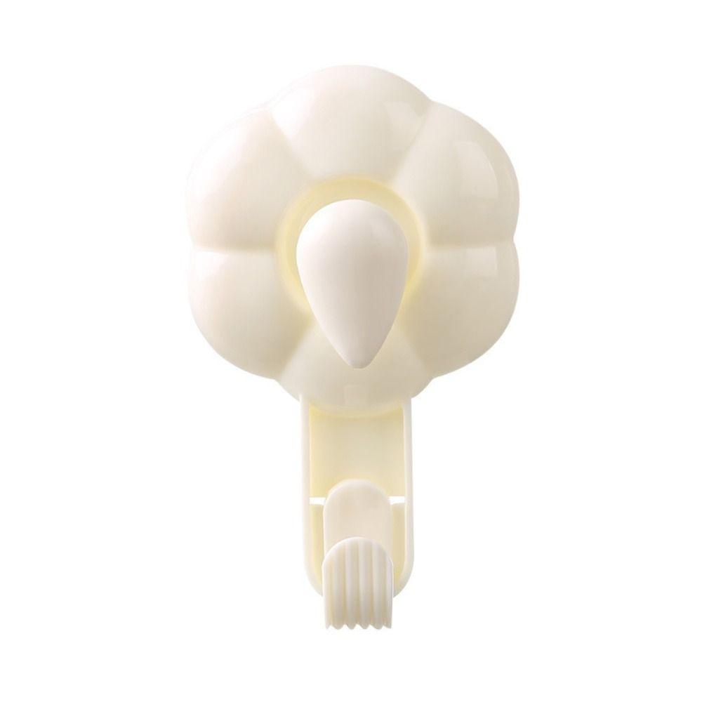 4 Pcs No Punch Flowers Suction Cup Hooks Light Luxury Wall Mounted Hooks  Dormitory
