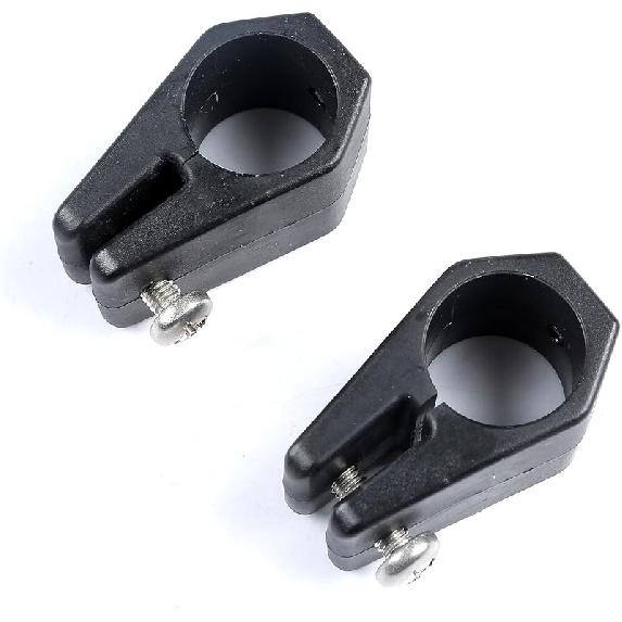 Mxeol Boat Top Fittings Hardware Combo Black Nylon Bimini Caps Jaw Slides Deck Hinges Pad Eye w/Screws