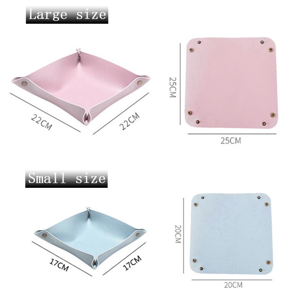 Trays Leather Personalized Desk Organizer Desktop Storage Box for Jewlery Key Cosmetics Glasses Headphone Wallet Office Home Use