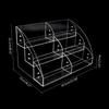 Clear Display Risers Stand 1 2 3 Tiers Makeup Organizers Acrylic Display Shelf with Dividers Dresser Display Stand