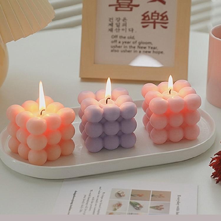 Modern Cube Scented Candle Shaped ChicHome Decor Birthday Gift for Girls
